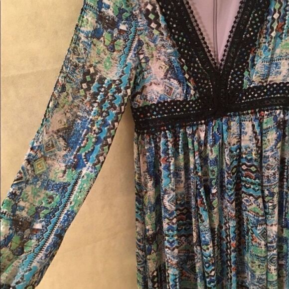 Betsey Johnson Dress Cold Shoulder Crochet Trim 4 - Picture 7 of 8